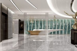 深圳福田辦公室裝修設計前臺區(qū) 784x588